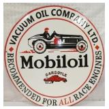 30IN. PORC. MOBILOIL SIGN 