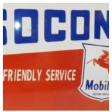 VIEW 3 CLOSE UP 30IN. PORC. SOCONY REPLICA SIGN