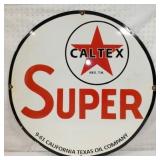 30IN. SUPER CALTEX TEXACO SIGN 