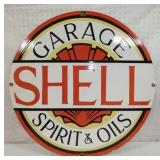 30IN. PORC. GARAGE SHELL SIGN 