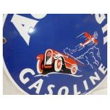 VIEW 3 CLOSE UP 30IN. ACE HIGH GASOLINE REPLICA SIGN