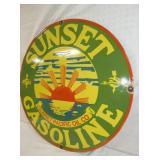 VIEW 2 RIGHTSIDE SUNSET GASOLINE  REPLICA SIGN 