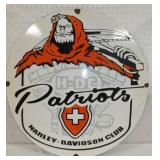 30IN. PORC. Harley Davidson PATRIOT SIGN