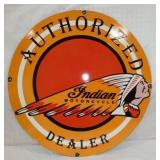 30IN. INDIAN MOTORCYLCE DEALER SIGN 