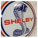 VIEW 3 CLOSE UP 30IN. PORC. SHELBY SIGN  REPLICA SIGN