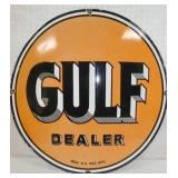 30IN. PORC. GULF DEALER SIGN 