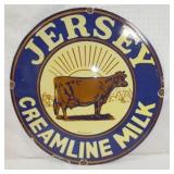 30IN PORC. JERSEY CREAMLINE MILK SIGN