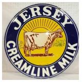 30IN PORC. JERSEY CREAMLINE MILK SIGN