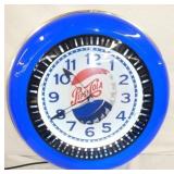 24IN. NEON PEPSI SPINNER CLOCK