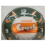 VIEW 2 TOP ORANGE CRUSH REPLICA CLOCK 