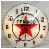TEXACO LIGHTED PAM CLOCK 