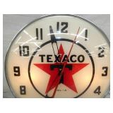 VIEW 2 CLOSE UP TEXACO REPLICA CLOCK 