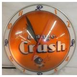 16IN DOUBLE BUBBLE ORANGE CRUSH CLOCK