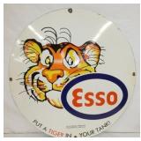30IN PORC. ESSO TIGER SIGN