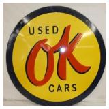 30IN DS PORC. OK USED CARS SIGN