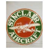 30IN PORC. DS SINCLAIR AIRCRAFT SIGN