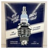 22X26 PORC. BLUE CROWN W/ SPARK PLUG