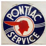 24IN DS PORC. PONTIAC SERVICE SIGN