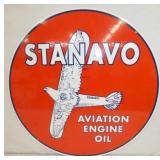 24IN. PORC. STANAVO AVIATION OIL SIGN