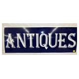 44X17 PORC. ANTIQUES SIGN