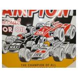 VIEW 2 CLOSE UP W/RACE CARS REPLICA SIGN