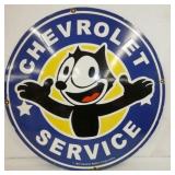 30IN. PORC. CHEVROLET SERVICE SIGN