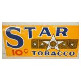 28X12 PORC. STAR 10 CENT TOBACO SIGN