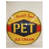VIEW 3 SIDE 2 30IN. PORC. PET SIGN