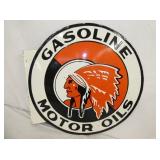 VIEW 2 SIDE MOHAWK FLANGE REPLICA SIGN W/INDIAN