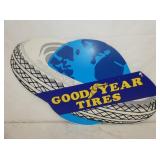 VIEW 2 SIDE 2 GOODYEAR TIRES DIECUT REPLICA SIGN