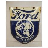 18X23 DS PORC FORD SERVICE SHEILD SIGN