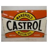 18X12 CASTROL WAKEFIELD MOTOR OIL SIGN 