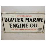 20X10 DUPLEX MARINE ENGINE OIL SIGN 