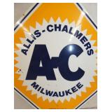 VIEW 2 CLOSE UP ALLIS CHALMERS REPLICA SIGN