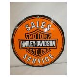 12IN. PORC. Harley Davidson SERVICE SIGN