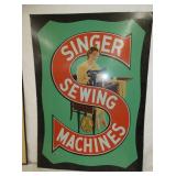25X34 METAL SINGER SEWING MACHINE SIGN 