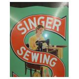 VIEW 2 CLOSE UP SINGER SEWING MACHINE REPLICA SIGN