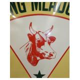 VIEW 2 CLOSE UP LONG MEADOW REPLICA SIGN W/COW 