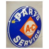 VIEW 3 LEFTSIDE AC PARTS/SERVICE SIGN 