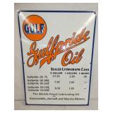 20X26 PORC. GULFPRIDE OIL SIGN