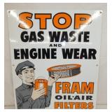 20X26 PORC.STOP GAS WASTE FRAM SIGN