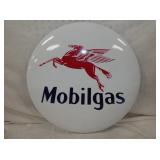 18IN. PORC.  MOBILGAS REPLICA  BUTTON SIGN