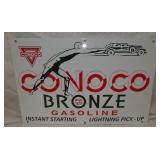 28X18 PORC. CONOCO BRONZE GASOLINE SIGN