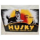 30X20  EMB. HUSKY GASOLINE REPLICA SIGN