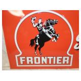VIEW 2 FRONTIER REPLICA SIGN W/COWBOY ON HORSE