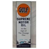 13X42 GULF SUPREME MOTOR OIL SIGN