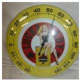 12IN. LUCKY LADY MOTOR OIL THERM.