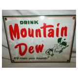 12X9 PORC. DRINK MT. DEW REPLICA SIGN