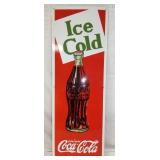 14X40 PORC. ICE COLD COKE REPLICA SIGN