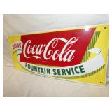 VIEW 3 RIGHTSIDE 28X12 PORC. COKE SIGN